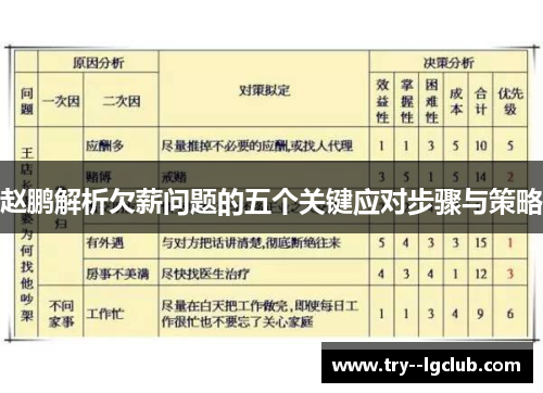 赵鹏解析欠薪问题的五个关键应对步骤与策略